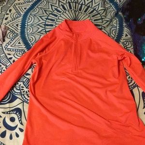 Long sleeve half way zip